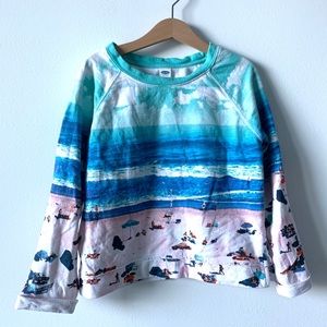 Beach Scene Photo Print Sweatshirt Girls 8